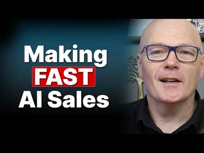 A smiling John McLauchlan and the words Making Fast AI Sales